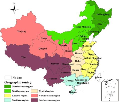 what are the geiographic regions in china